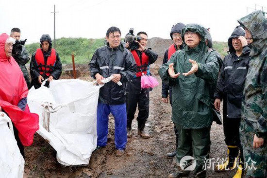 刘家义在寿光继续察看指导防汛防台风工作