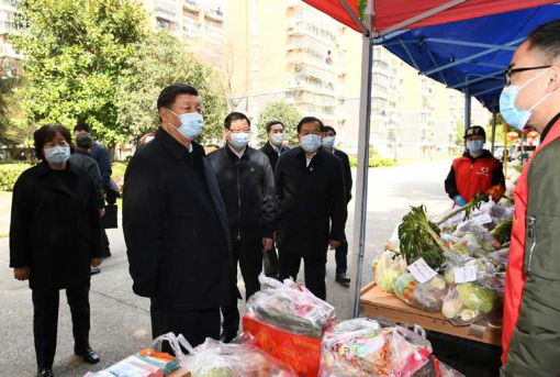 习近平深入武汉社区现场照片